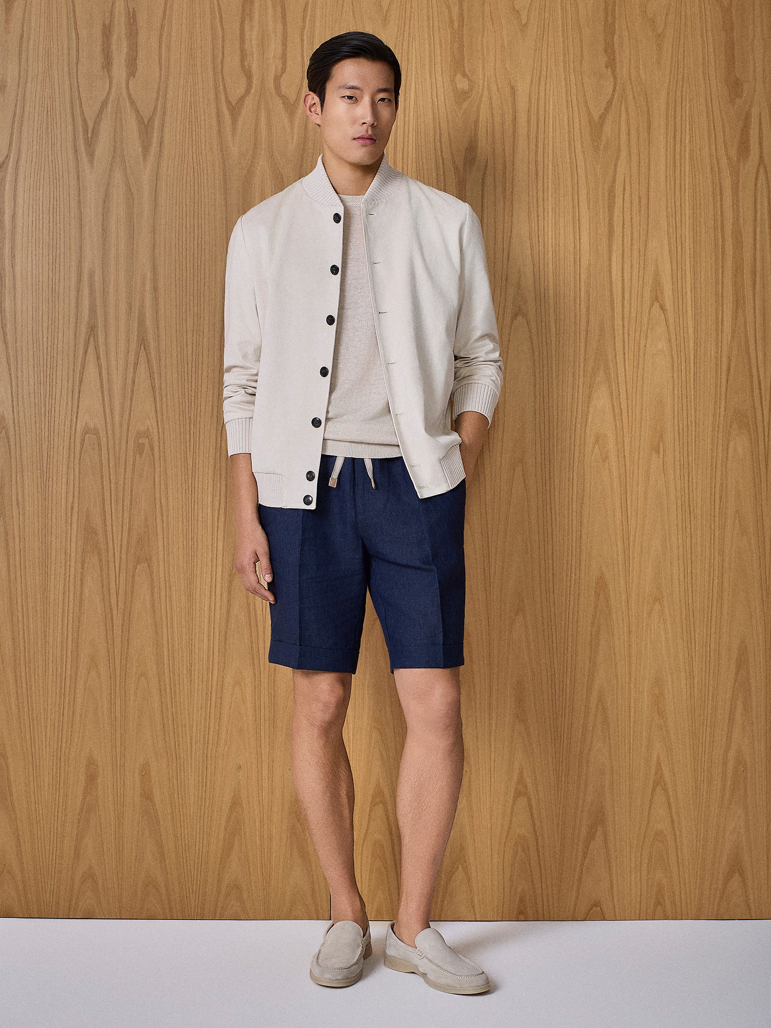 Bermuda jogger lino navy - Image 5
