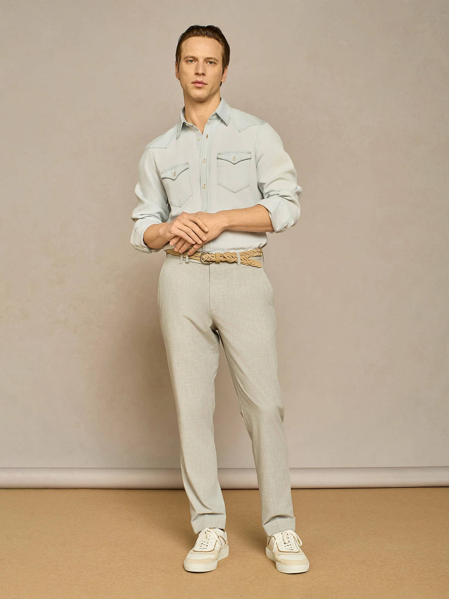 Camicia denim bleached blu - Image 3