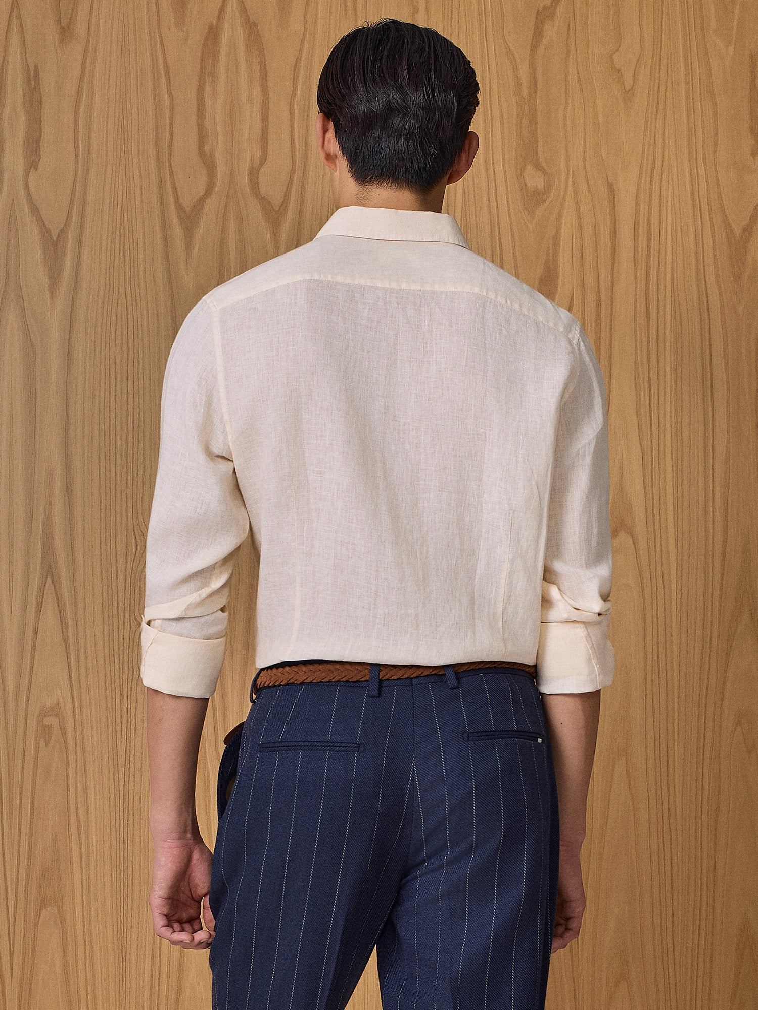 Camicia in lino apricot - Image 4