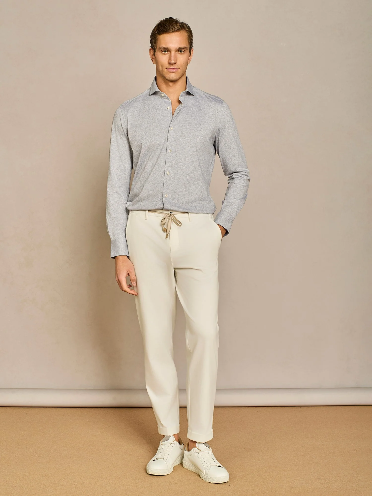 Camicia jersey grigia - Image 3