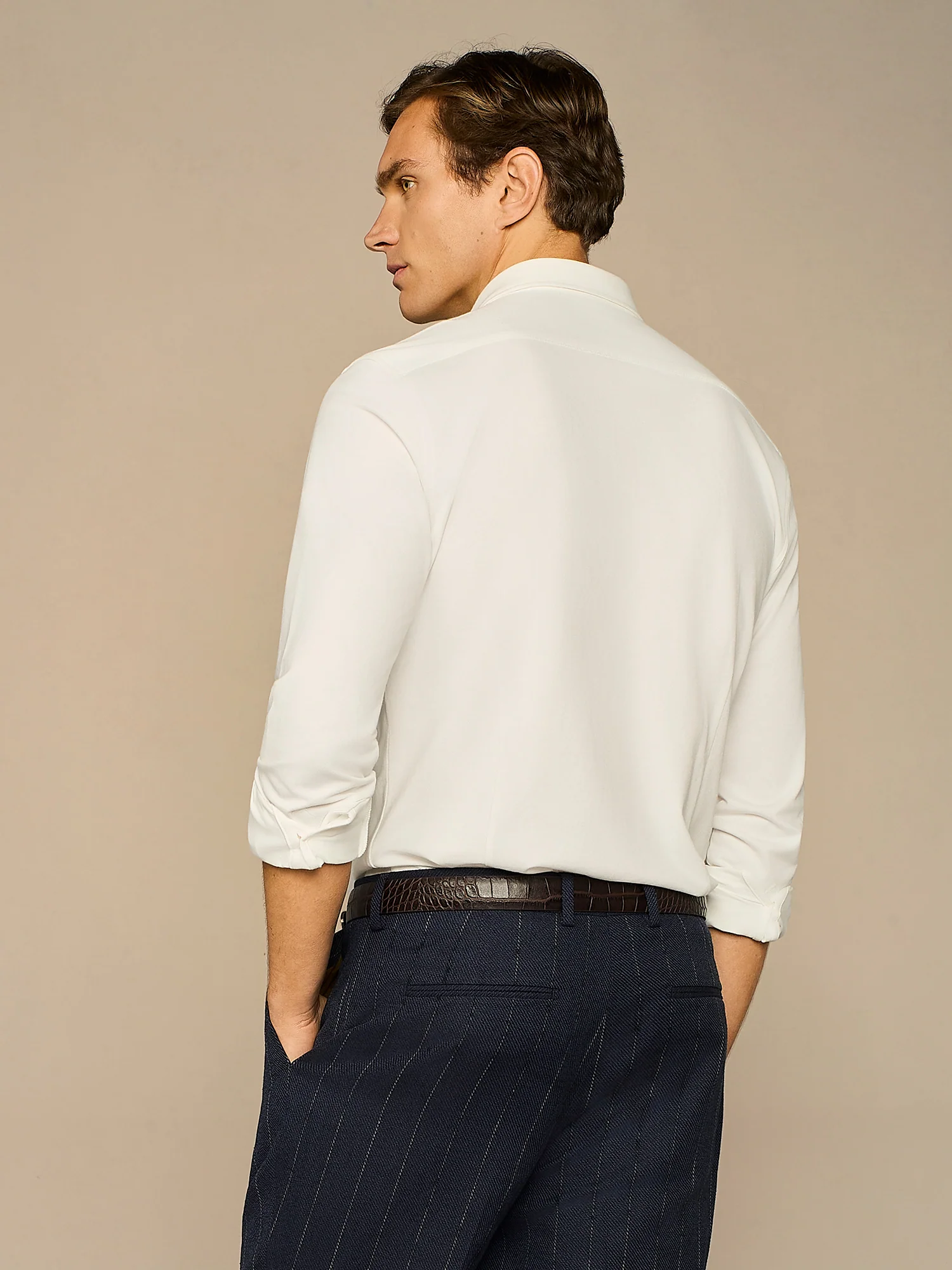 Camicia piquet tecnico bianca - Image 4
