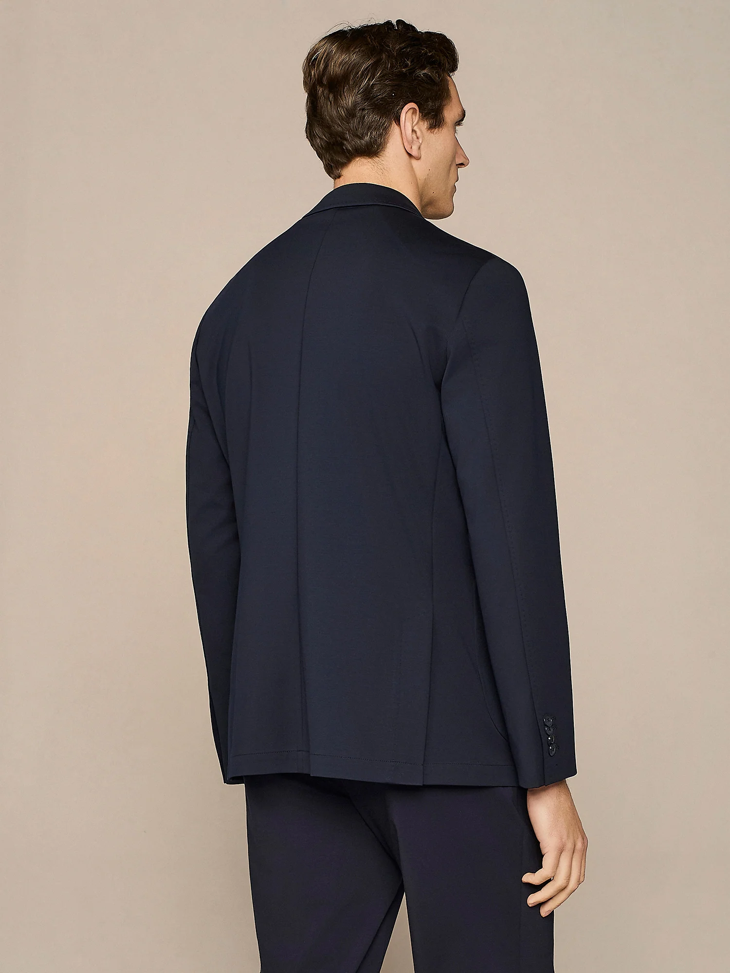 Giacca in jersey navy - Image 4