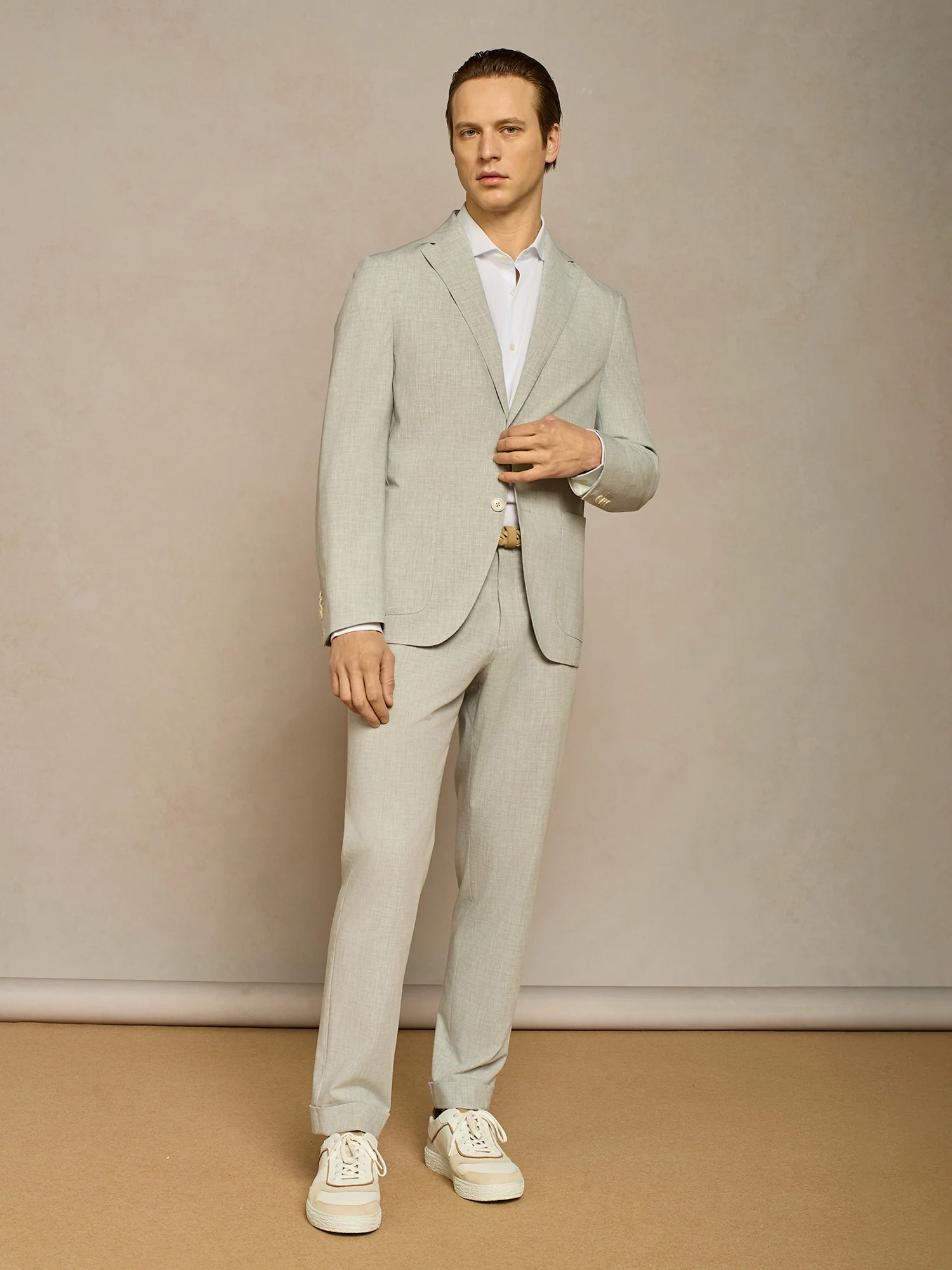 Giacca monopetto grigio chiaro - Image 3