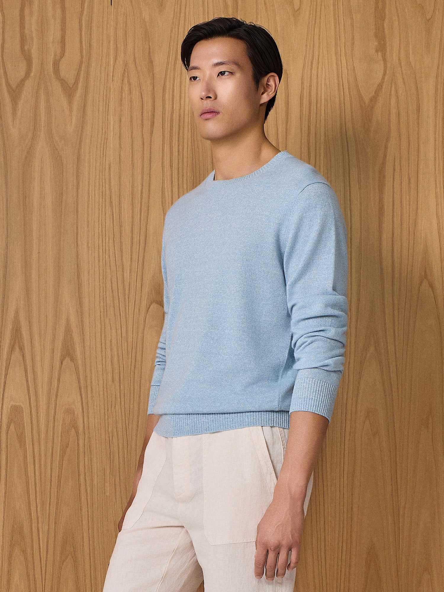 Girocollo in maglia misto cashmere cloud - Image 2