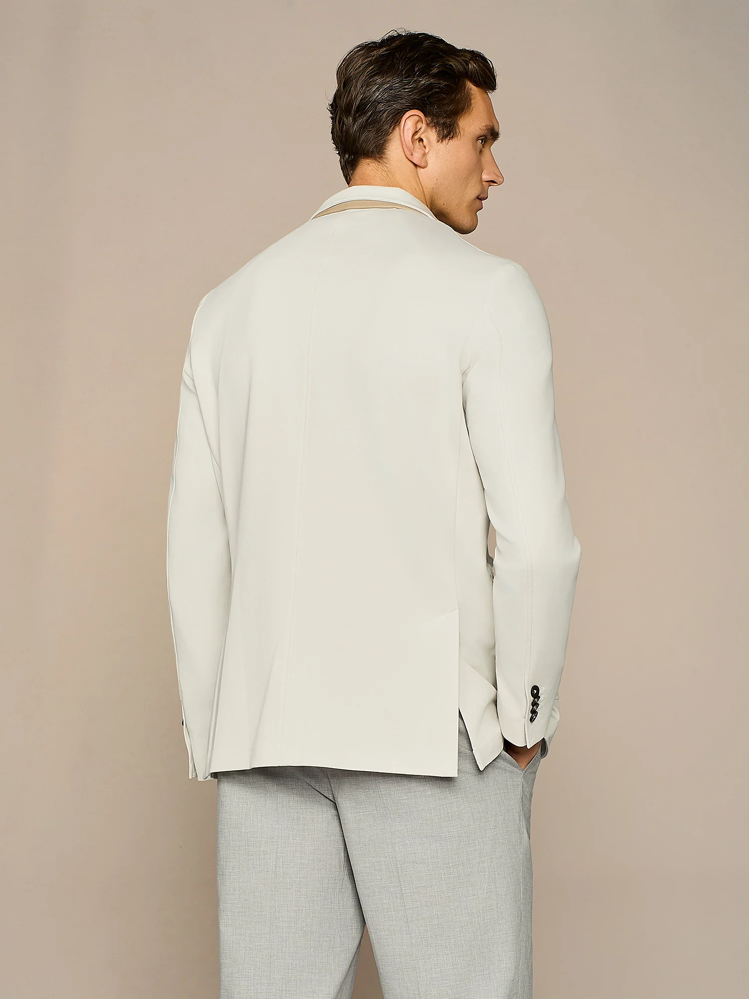 Overjacket in jersey stone - Image 4