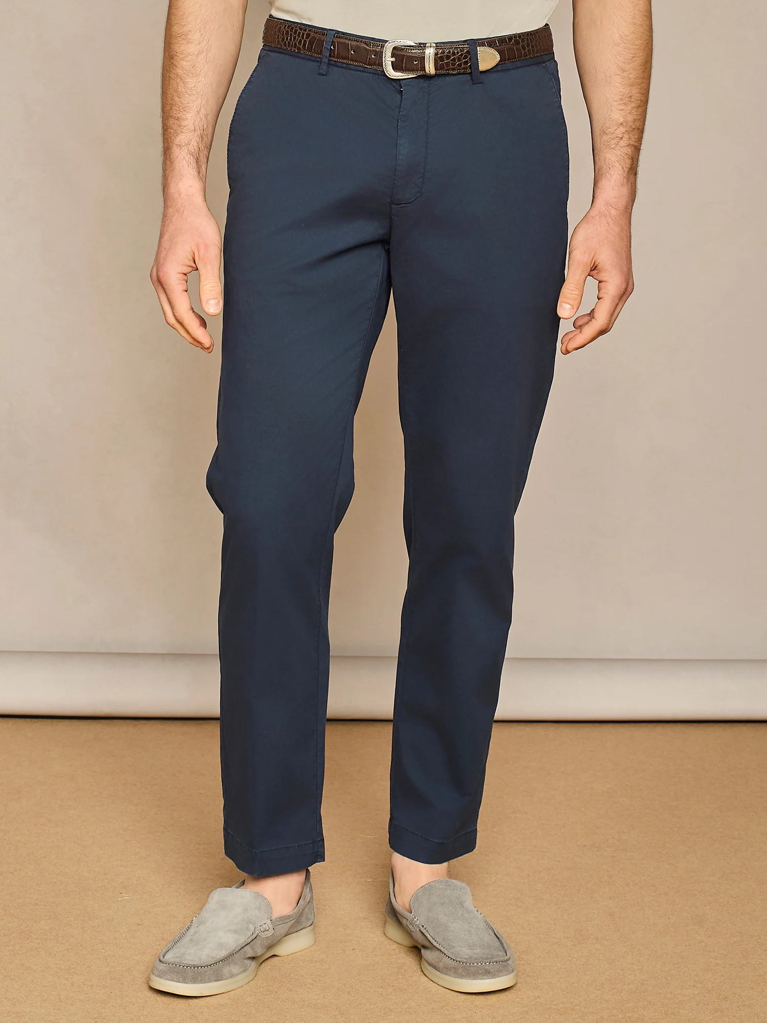 Pantalone chino in cotone blu - Image 2