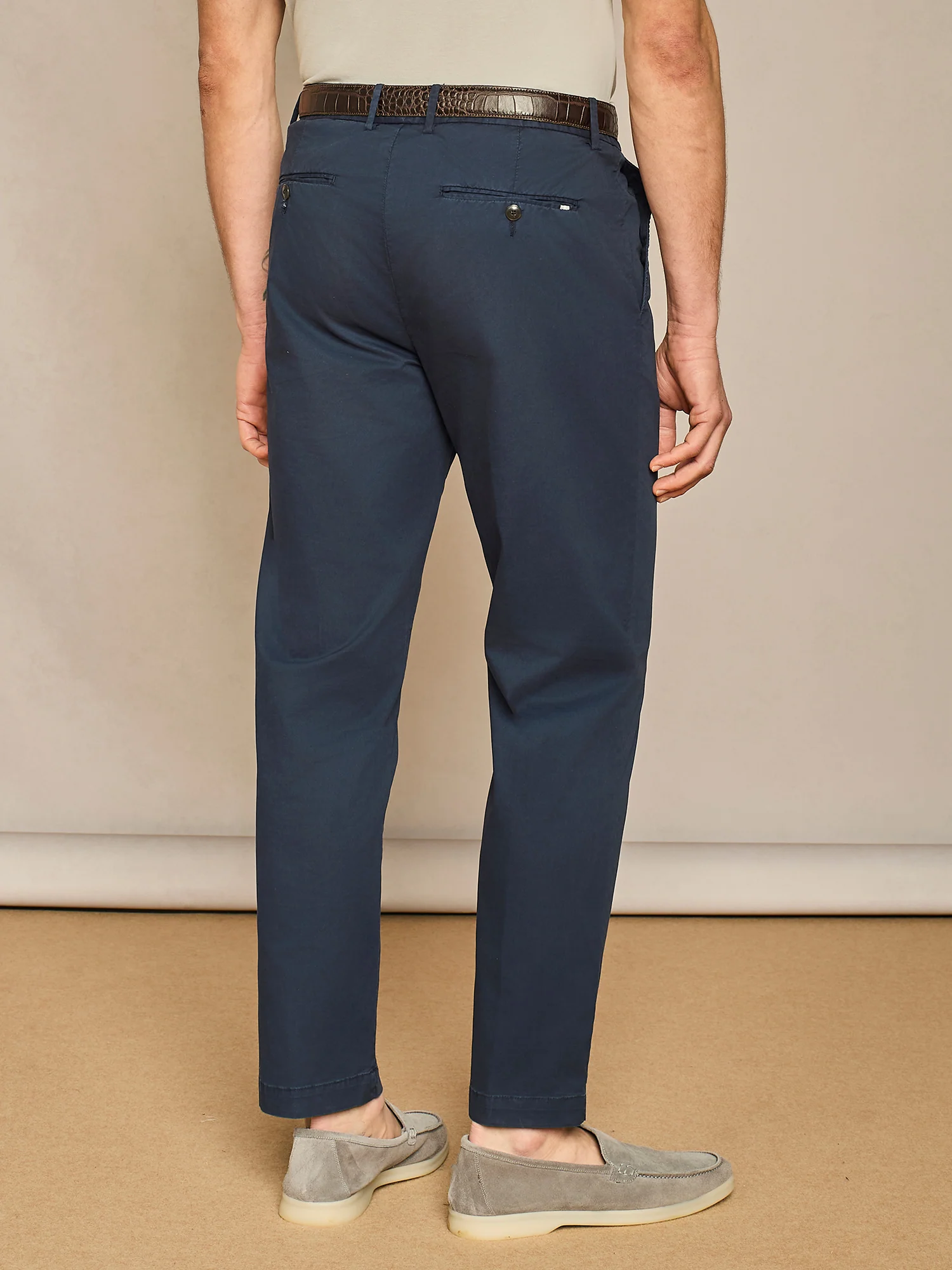 Pantalone chino in cotone blu - Image 4