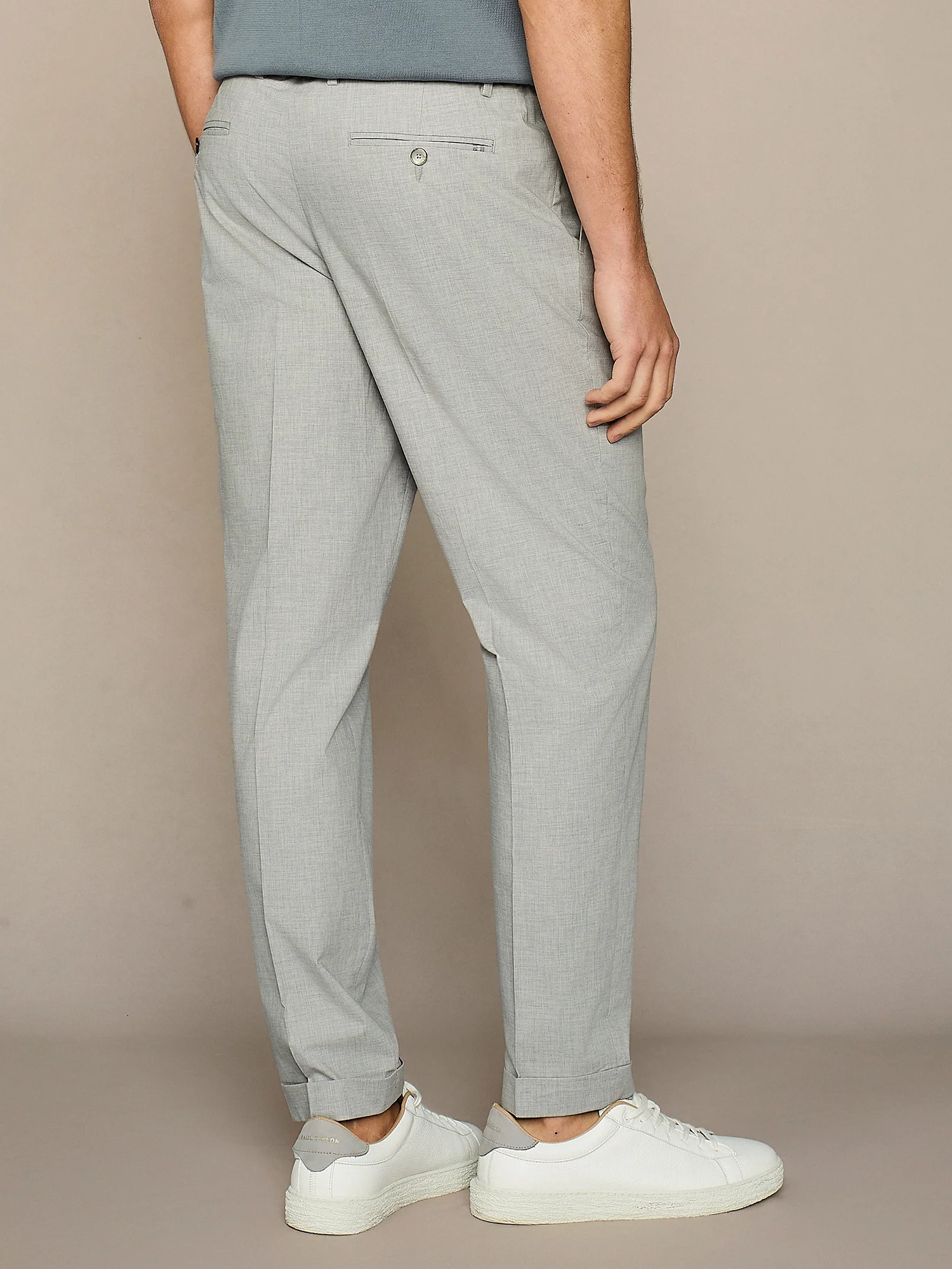 Pantalone con laccio grigio chiaro - Image 4
