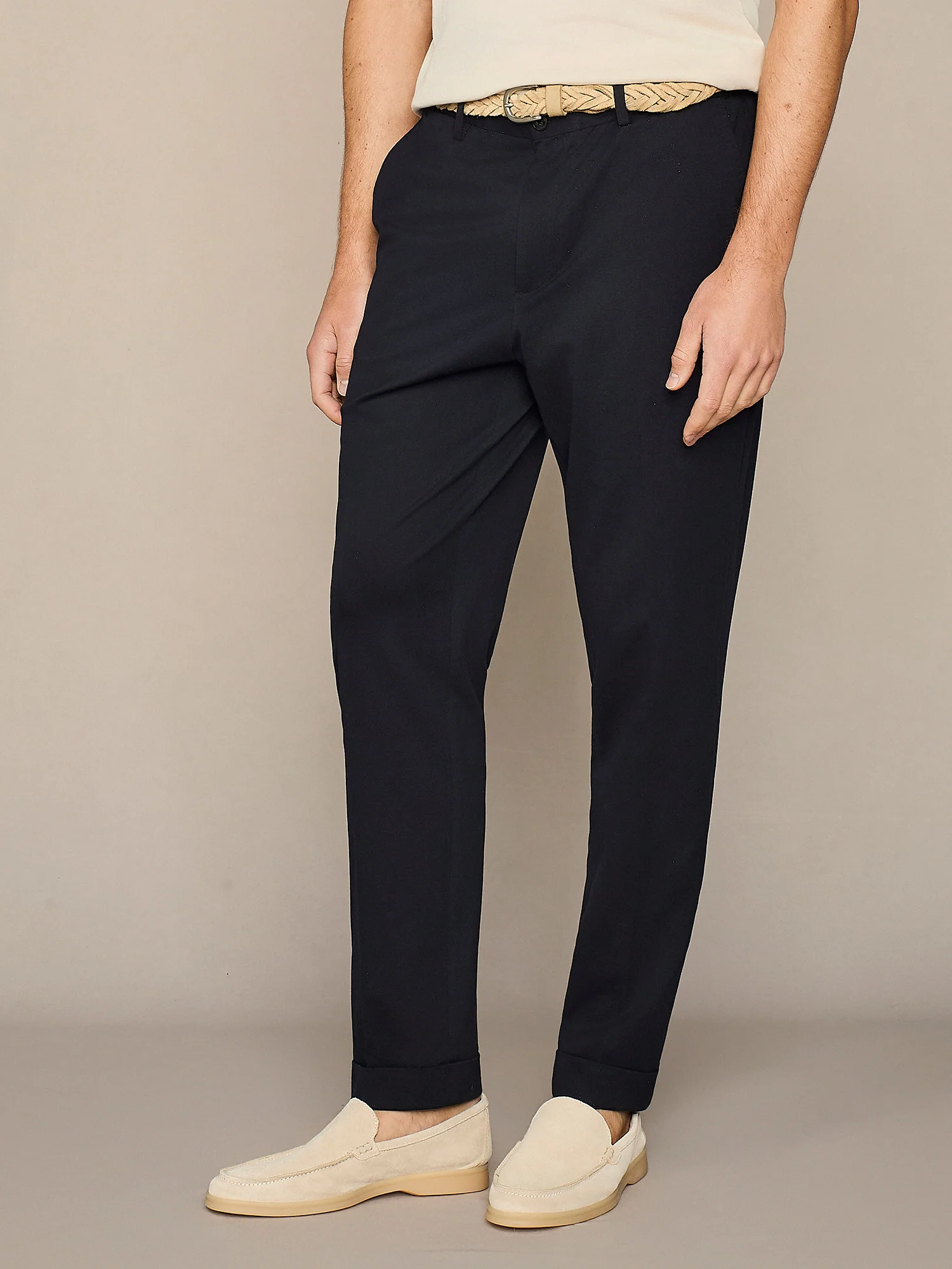 Pantalone jersey piquet navy - Image 3