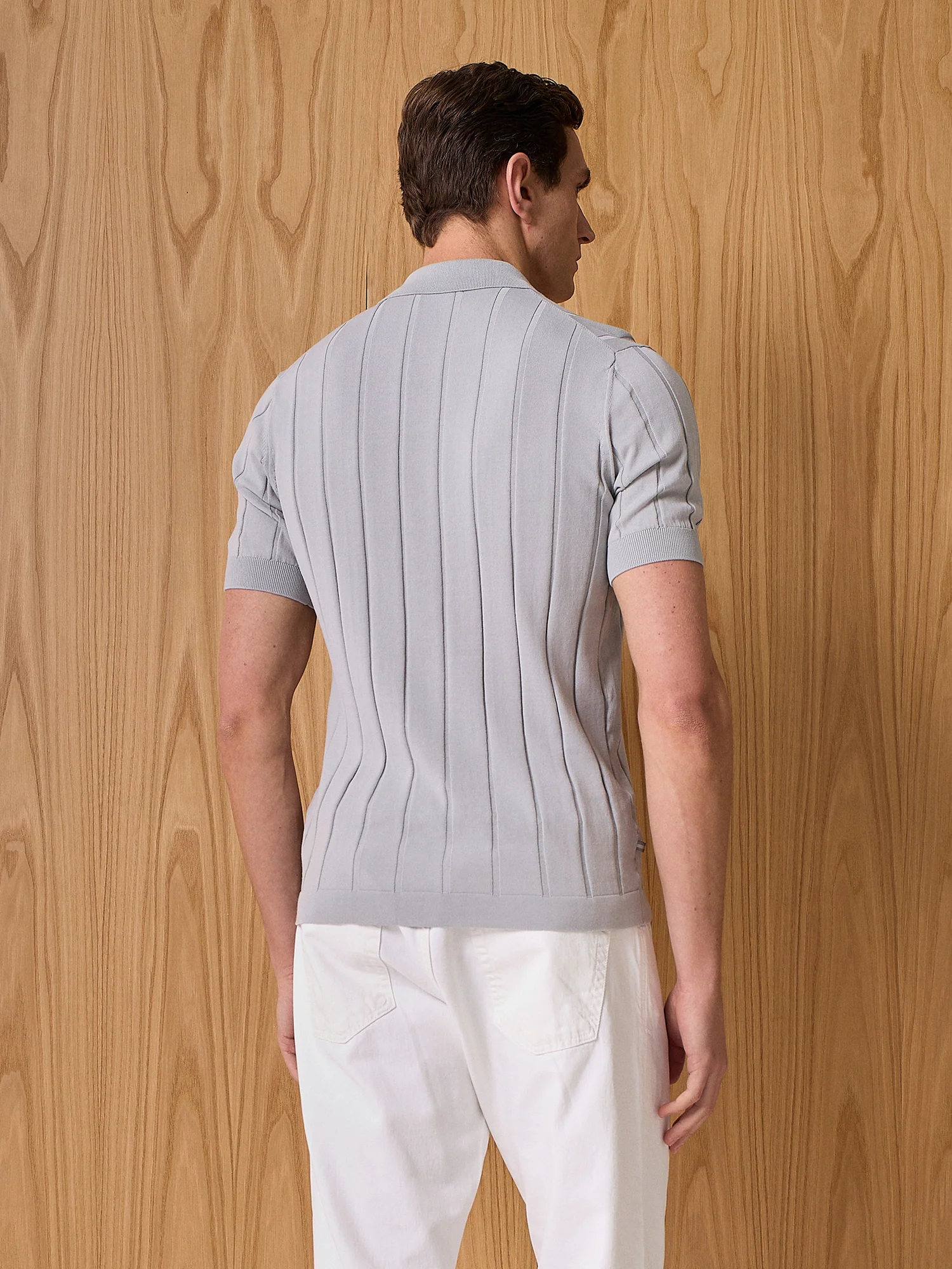 Polo camicia in maglia costa piatta cloud - Image 4