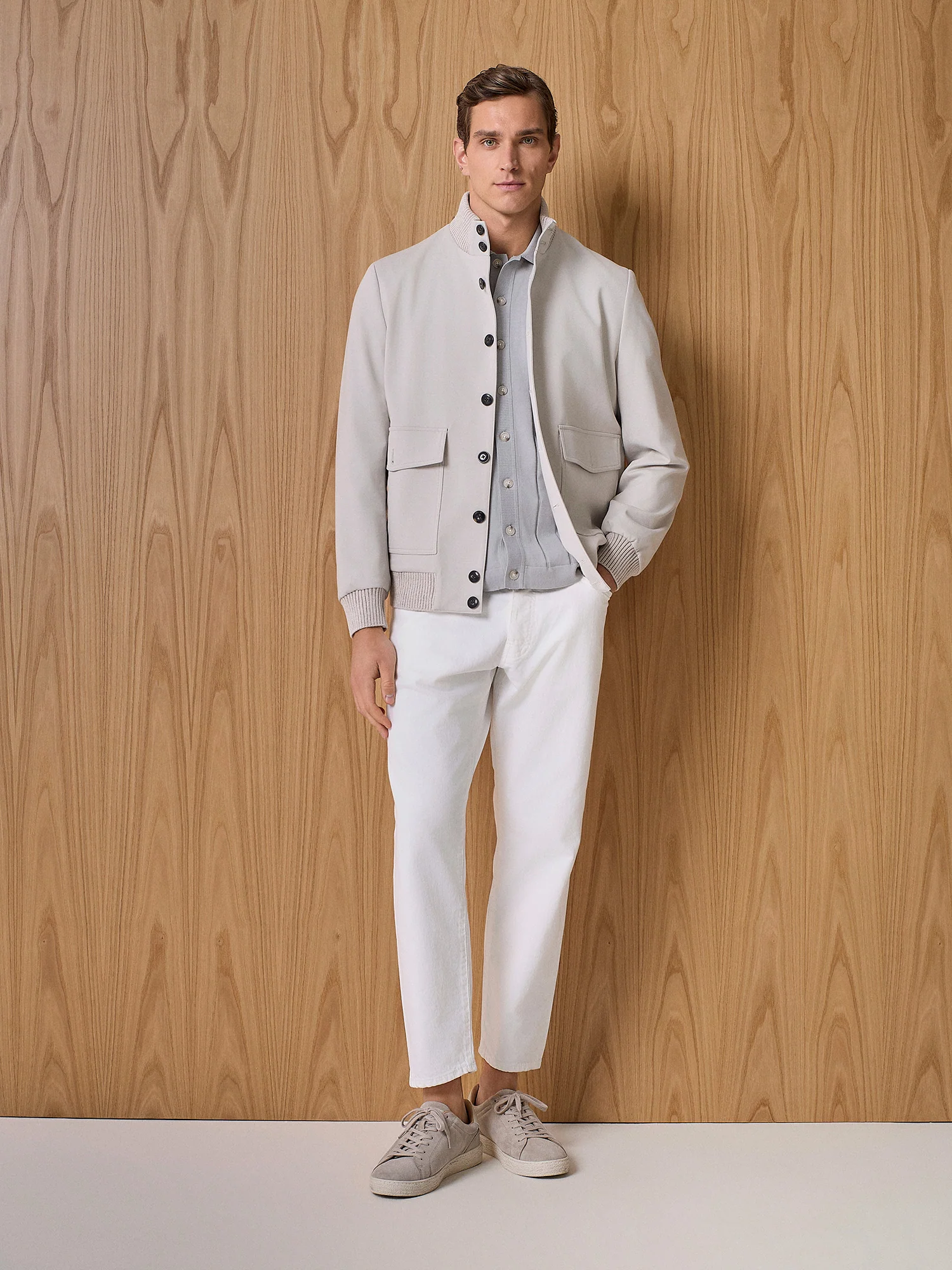 Polo camicia in maglia costa piatta cloud - Image 5