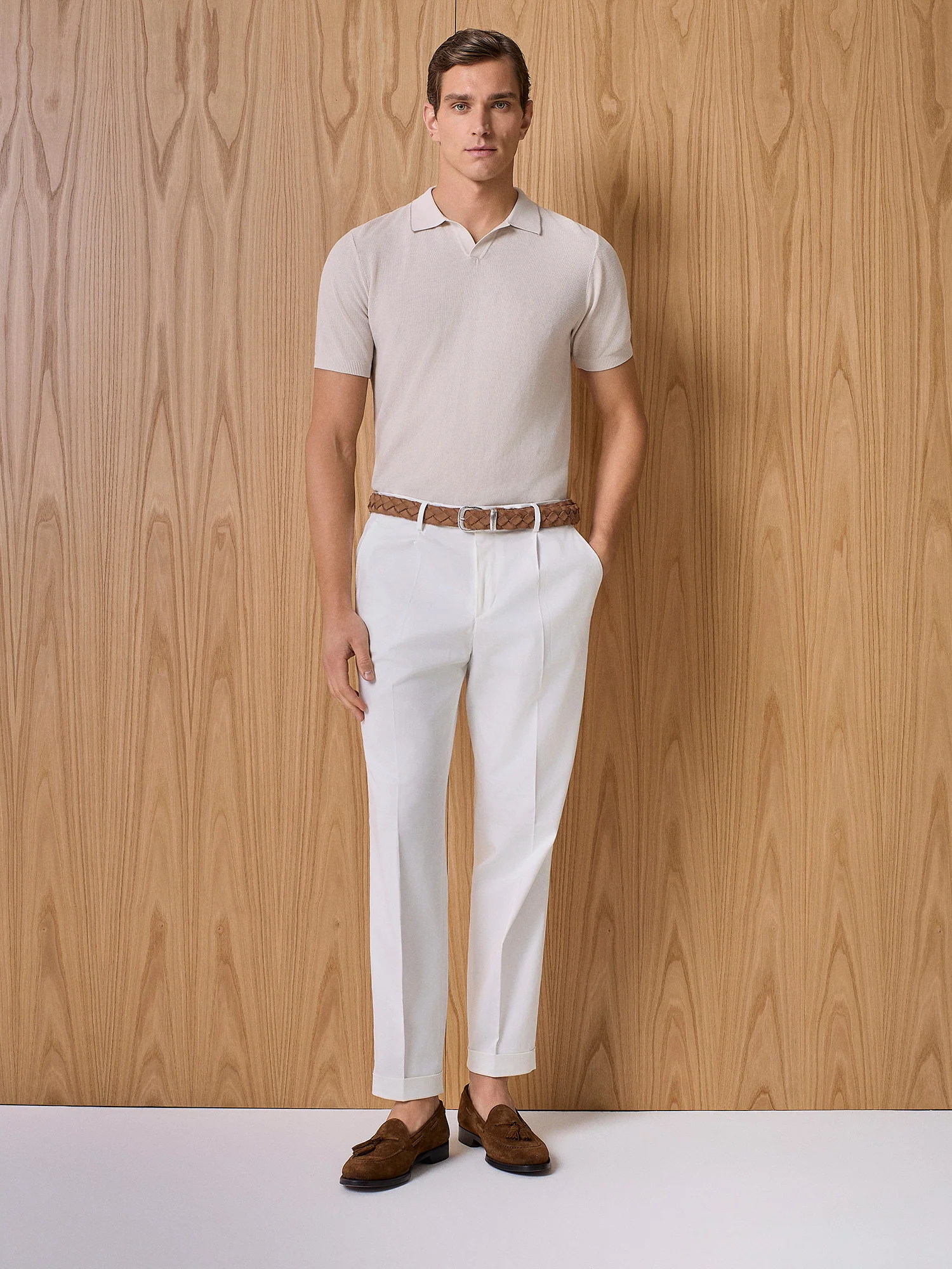 Polo in maglia piquet burro - Image 3