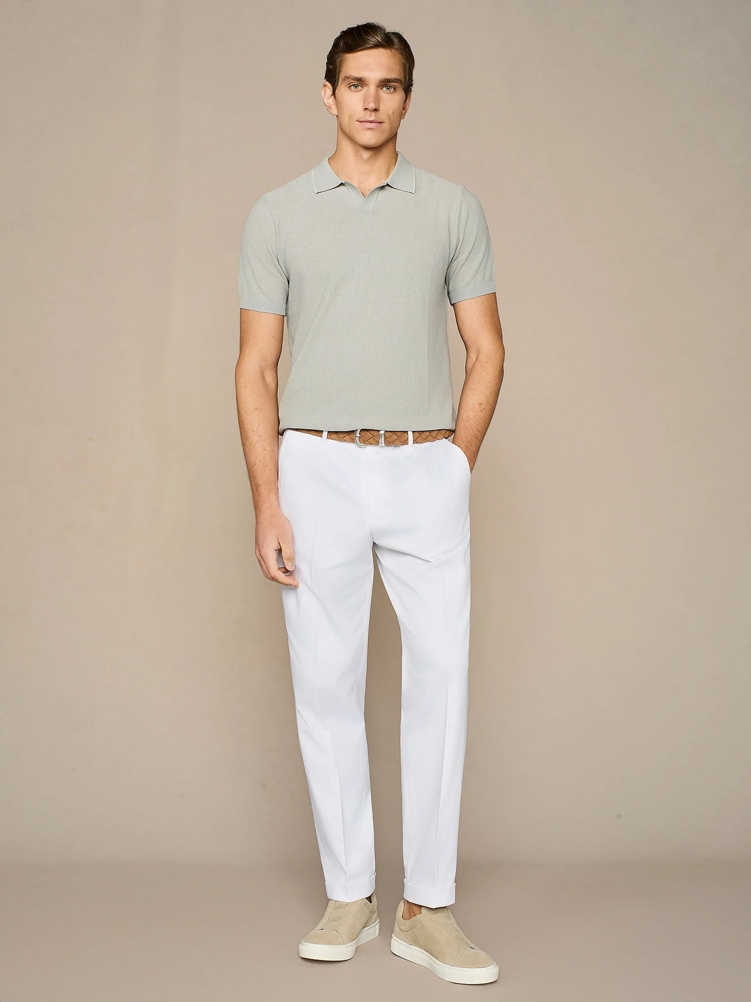 Polo in maglia piquet cloud - Image 3