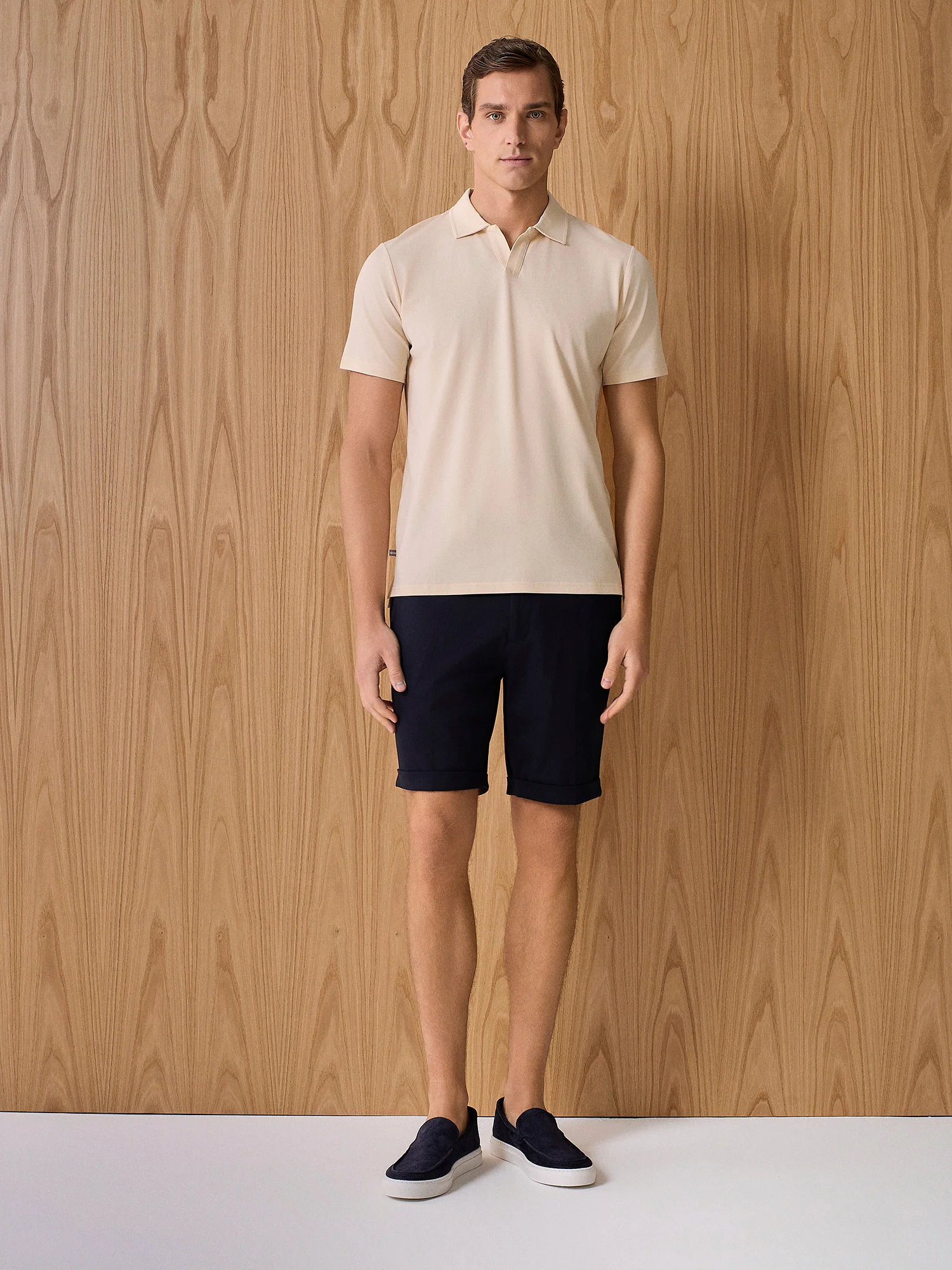 Polo in piquet tecnico apricot - Image 3
