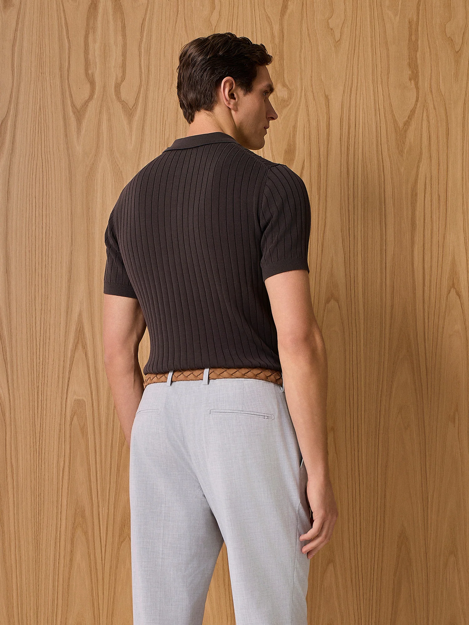 Polo trecce in maglia moro - Image 4