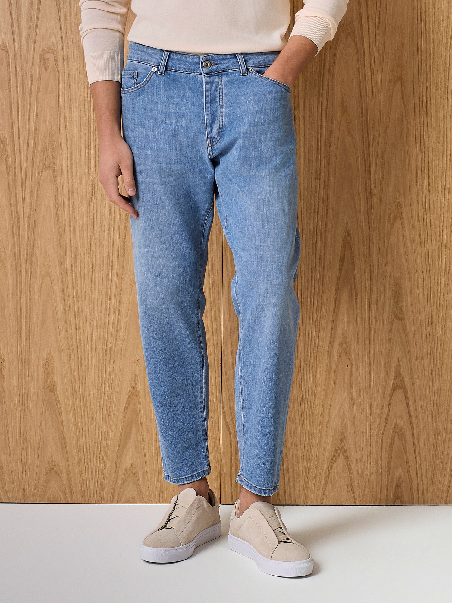 Pantalone denim cinque tasche blu - Image 2