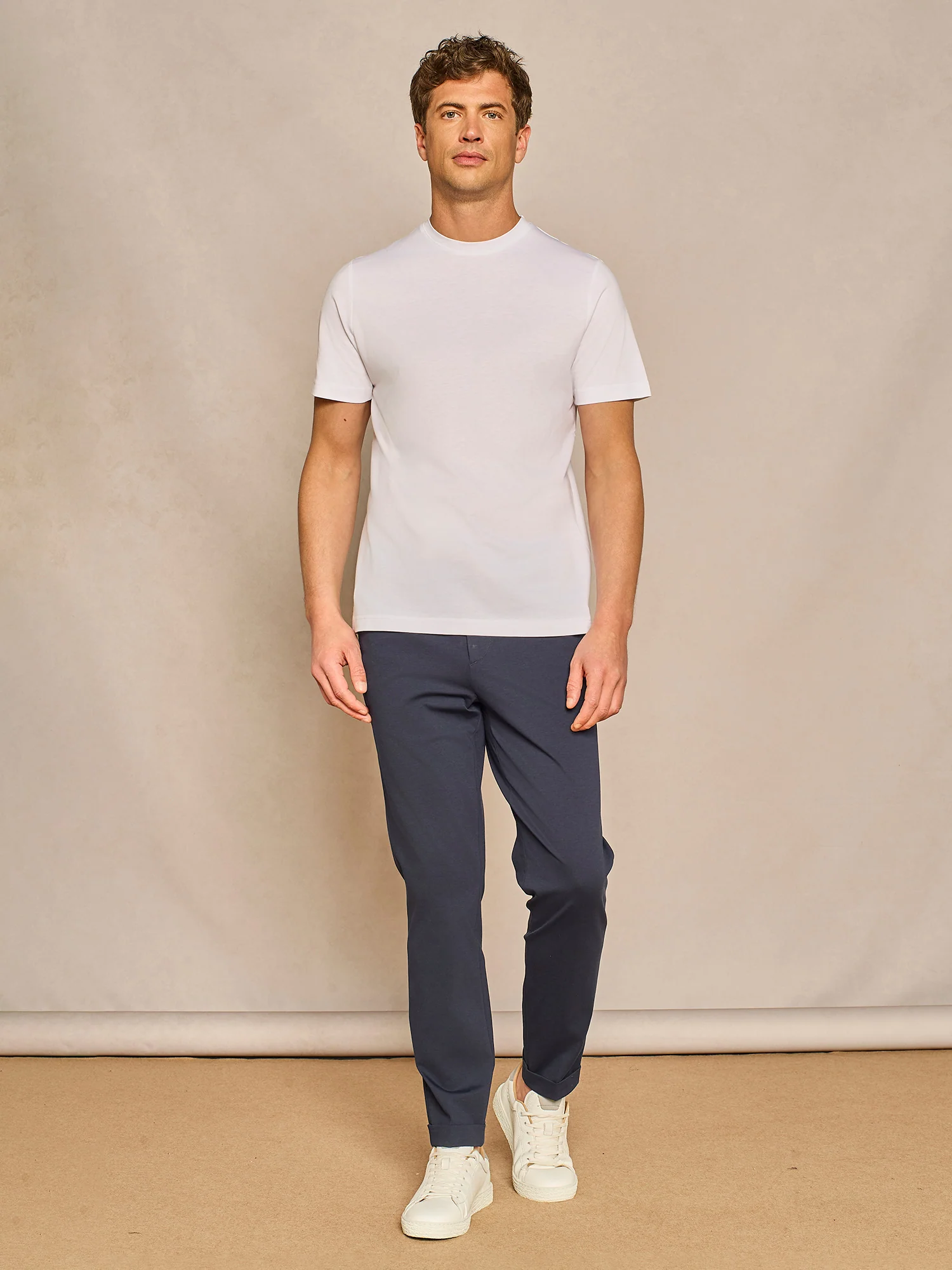 T-shirt ultralight in fluid jersey bianca - Image 3