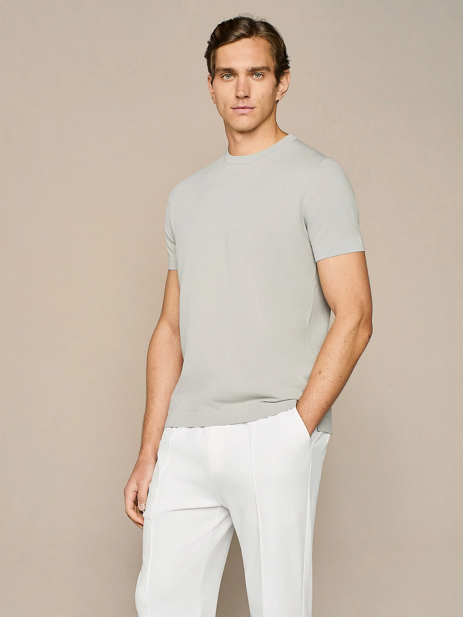 T-shirt crepe in maglia cloud - Image 2