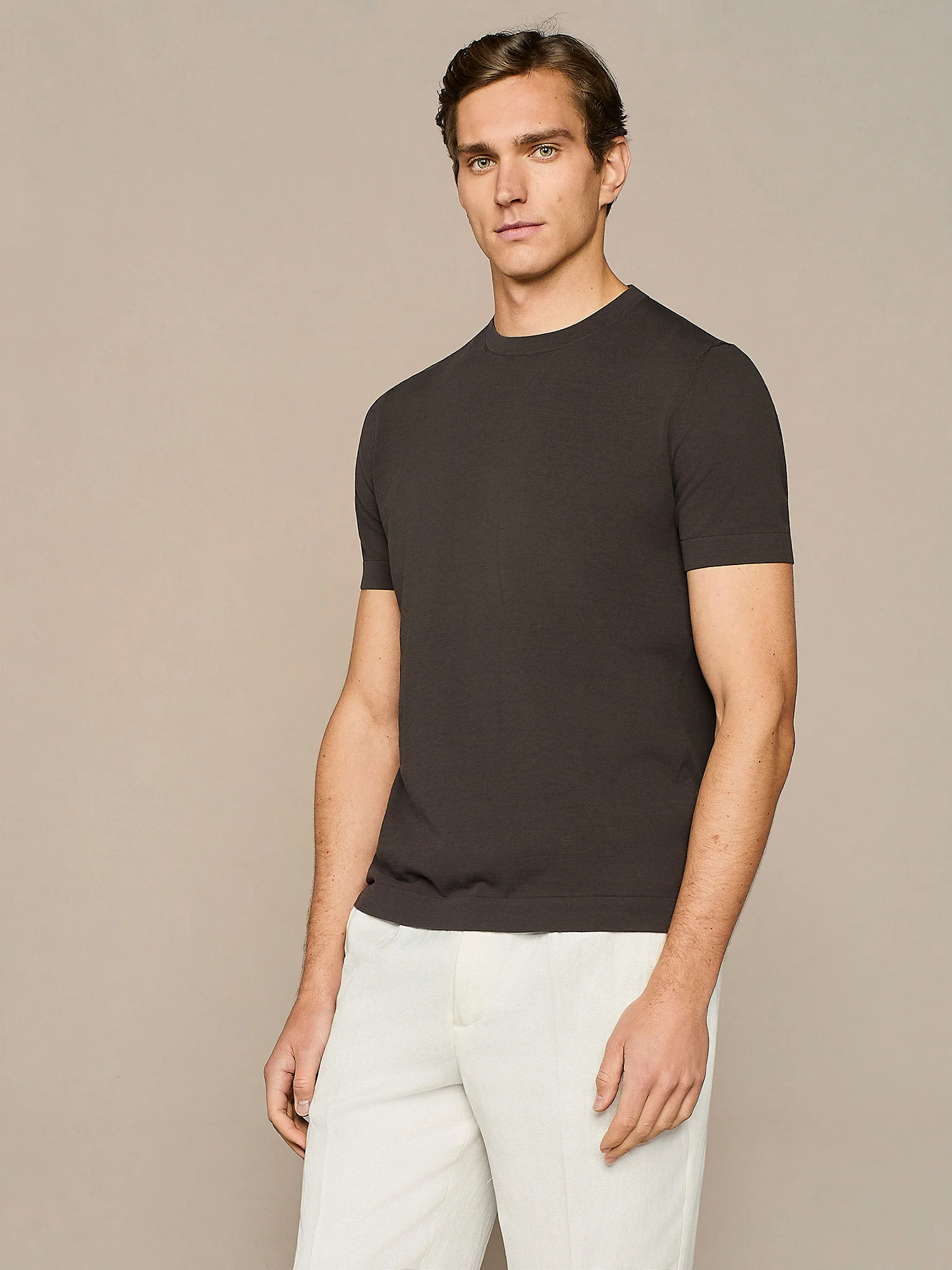 T-shirt crepe in maglia moro - Image 2