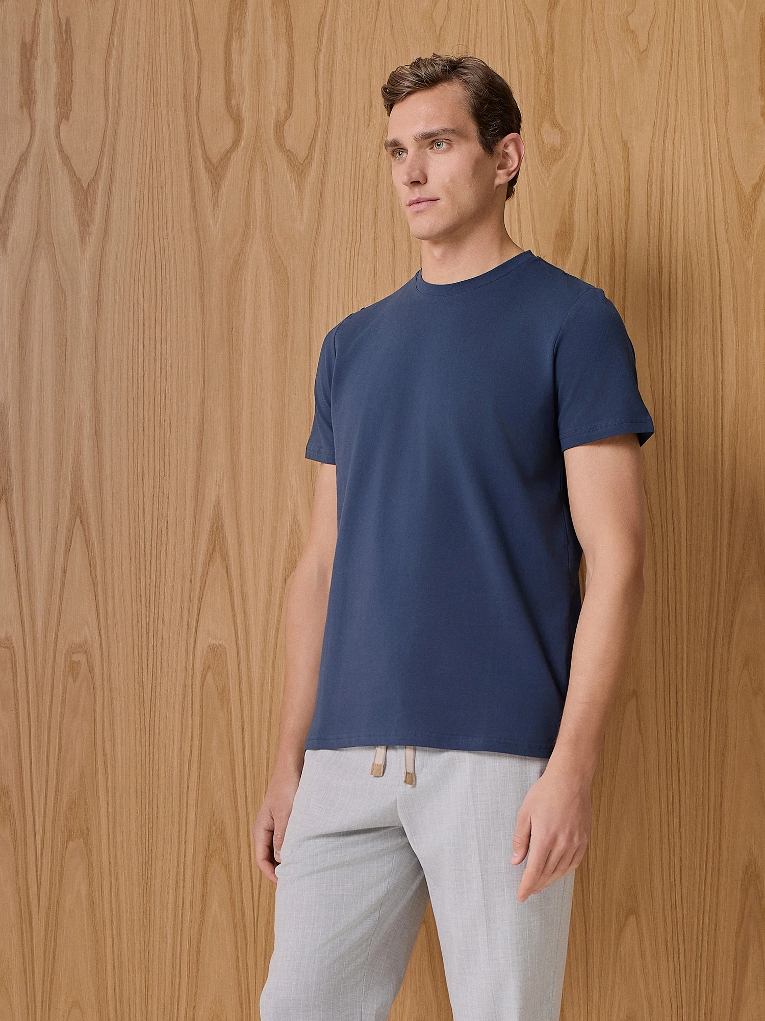 T-shirt piquet navy - Image 2